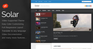Solar – Video WordPress Template