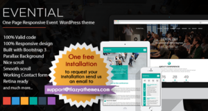 Evential – Eine Seite Responsive Event WordPress Template