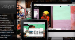 Freude Vollbild WordPress Portfolio Vorlage