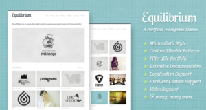 Equilibrium: Saubere und moderne WP-Portfolio-Thema