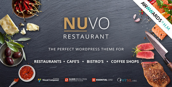 NUVO - Cafe & Restaurant WordPress Layout - Mehrere Restaurant & Bistro Demos