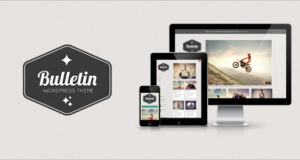 Responsives Tumblog-WordPress-Vorlage des Bulletins