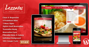 Lezzatos: Responsives WordPress Layout des Restaurants