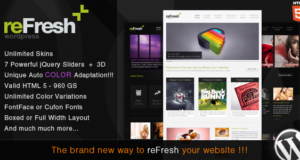 reFresh – Leistungsstarkes, sauberes und elegantes WordPress Vorlage