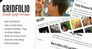 GridFolio WP - Gitterbasiertes Einzelseitenportfolio