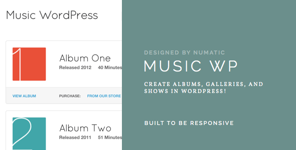 Musik Wordpress Template - Für Musiker / Künstler