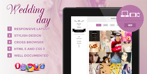 Hochzeitstag – Responsive WordPress Layout