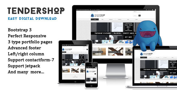 Responsive Easy Digital Downloads Thema - eCommerce WordPress