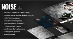 NOISE – Oneseite DJs & Band WordPress Layout