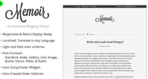 Memoir - Tumblog Stil WordPress Template
