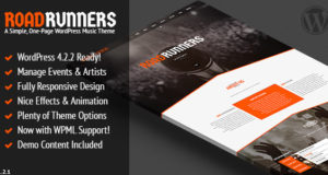 RoadRunners – Ein One-Page-Musik-WordPress-Template