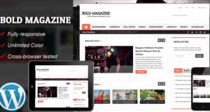 Responsives WordPress Template des mutigen Magazins