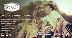 Sprecher – Eine Seite Musik WordPress Vorlage