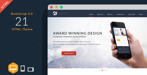 21 - Mehrzweck-HTML-Thema - Portfolio Creative