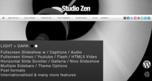 Studio Zen Vollbild Portfolio WordPress Template