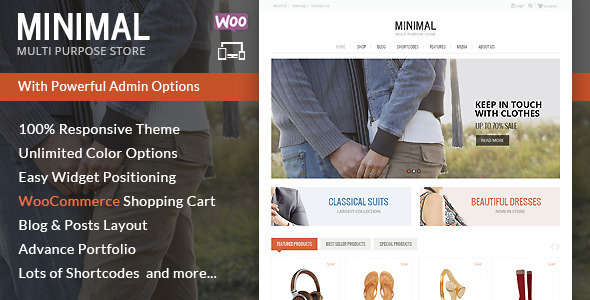 Minimale Mehrzweck - WooCommerce Layout