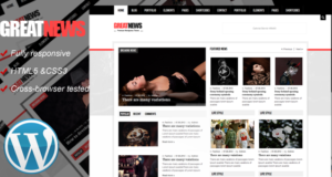 Responsives WordPress Template der großen Nachrichten