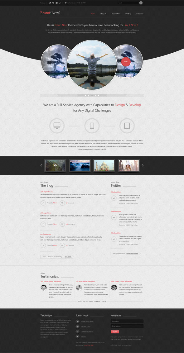 Brandneu – Ein exklusives WordPress Template