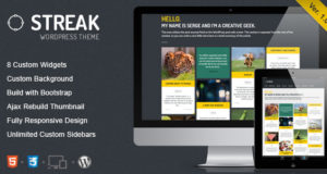 Streak - Responsives WordPress Blog / Portfolio
