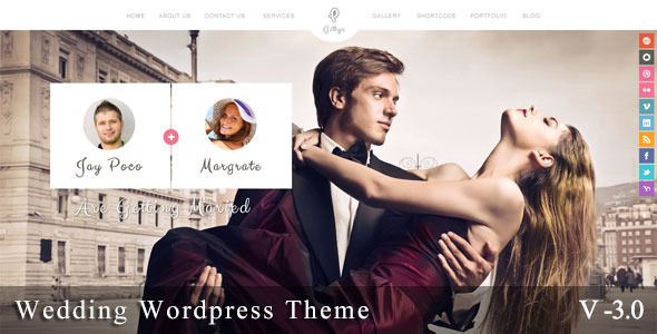 Gittys - Responsive Hochzeit WordPress Template