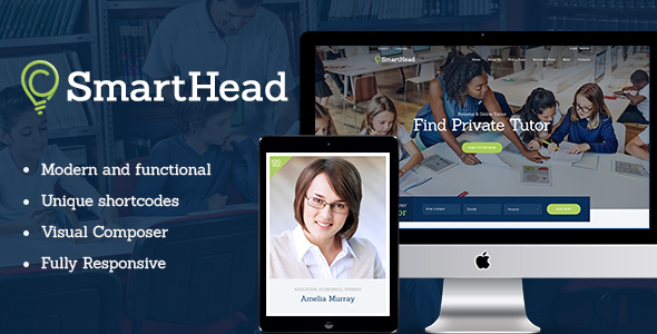 SmartHead | Nachhilfe-Service & Online-Schule WordPress Template