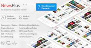 NewsPlus – Nachrichten und Magazin WordPress Template
