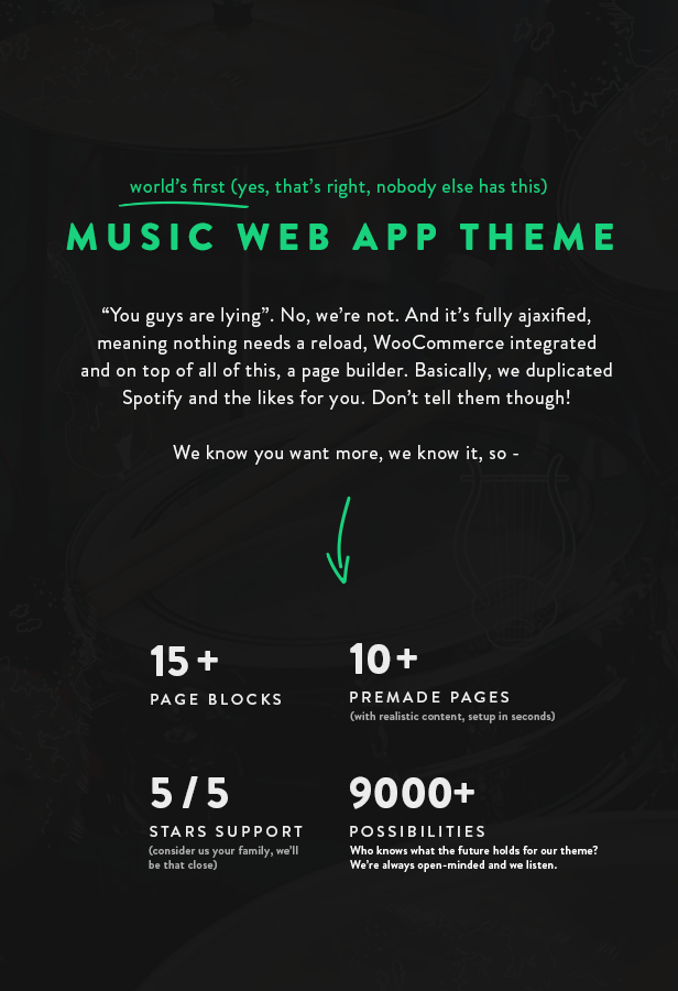 Sura - Eine Musik Web App WordPress Vorlage