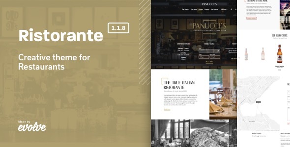 Ristorante - Kreatives Restaurant WordPress Vorlage