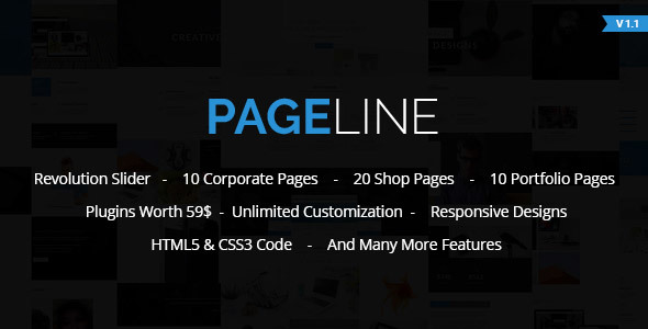 PageLine - Bootstrap-basierte Mehrzweck WordPress Vorlage - Corporate WordPress