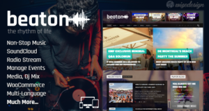 Beaton – Musik, Radio und Events WordPress Vorlage