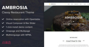Ambrosia – Nobles Restaurant WordPress Vorlage