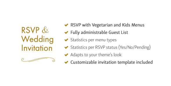 RSVP und Hochzeitseinladung WordPress Plugin