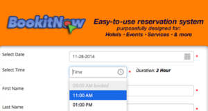 BookitNow Reservierungssystem WordPress Plugin