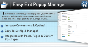 Einfacher Exit Popup Manager für WordPress