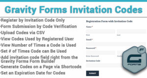 Gravity Forms Einladungscodes