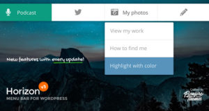 Horizon – Menüleiste Plugin für WordPress