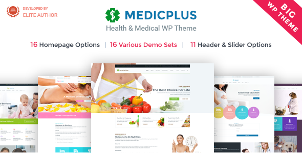 Medizin & Gesundheit WordPress Vorlage | Medizin und Gesundheit WP Medic Plus (Medizin, Gesundheit, Klinik, Arzt)