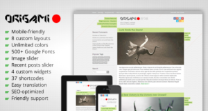 Origami - Minimal Responsive WordPress Vorlage