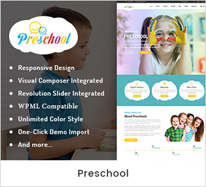 Vorschule - Kindergarten und Schule WordPress Template