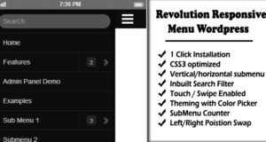 Revolution Responsive Menü WordPress