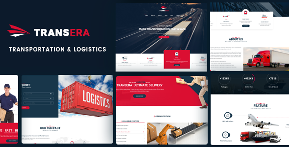 Logistics WordPress Template | Logistik WP Transera (Logistik, Transport, Fracht)