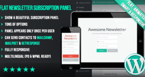 WP Flat Newsletter Abonnement Panel