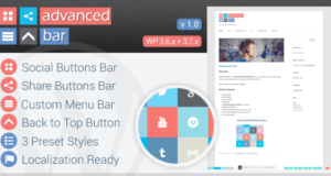 WPAdvanced Bar – Erweiterte Social und Menüleiste
