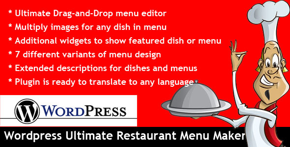 Wordpress Ultimate Restaurant Menü Maker