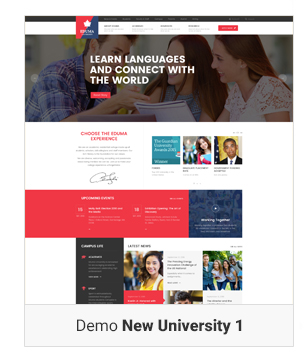 Bildung WordPress Layout - Neue Demo-Universität 1