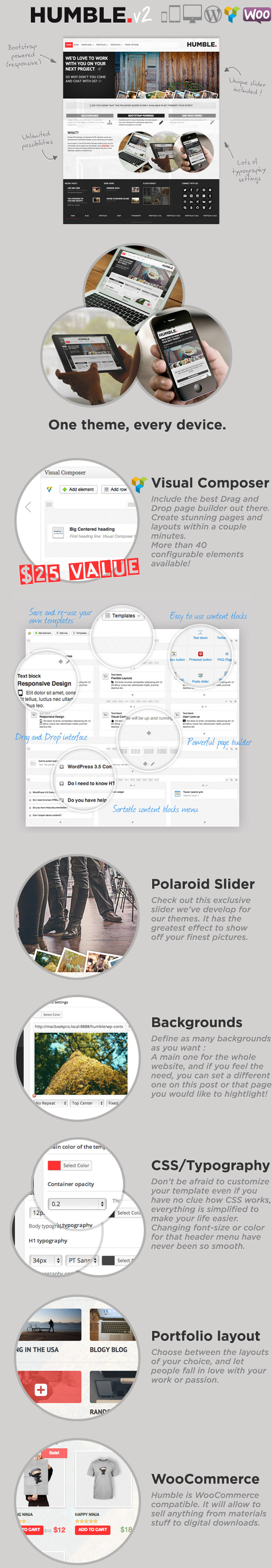 Demütigen. Responsive Mehrzweck Drag n Drop Template