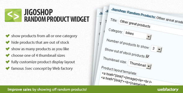 Jigoshop zufällige Produkt Widget