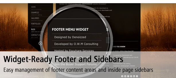 Widget Ready Footers und Seitenleisten
