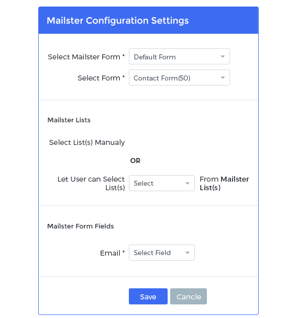Mailster Integration mit Arforms