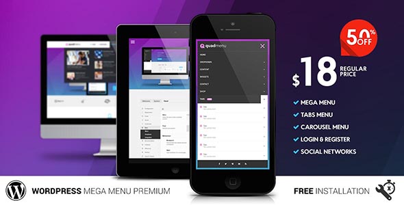 QuadMenu - Themen Entwickler Mega Menu - CodeCanyon Artikel zum Verkauf